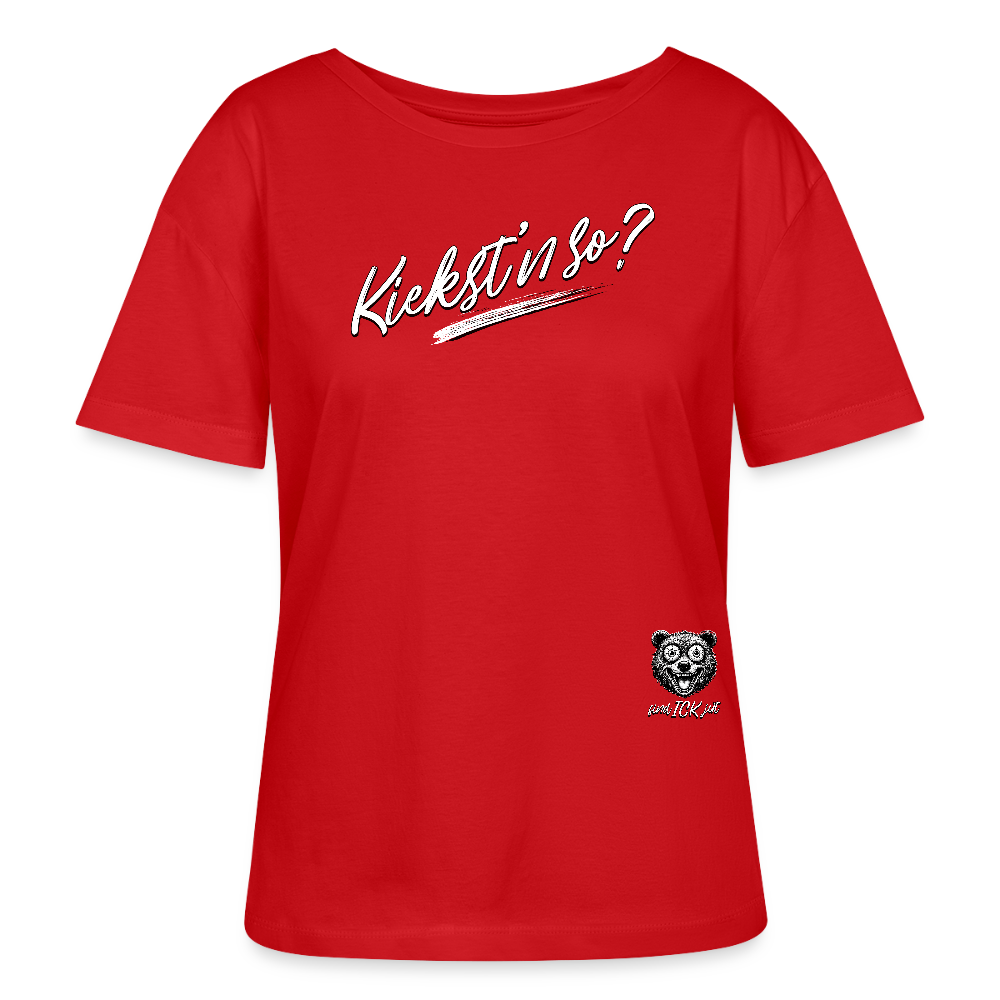 KIEKSTN SO? Rundhals Frauen Bio-T-Shirt - Rot