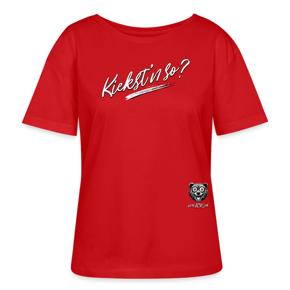 KIEKSTN SO? Rundhals Frauen Bio-T-Shirt - Rot