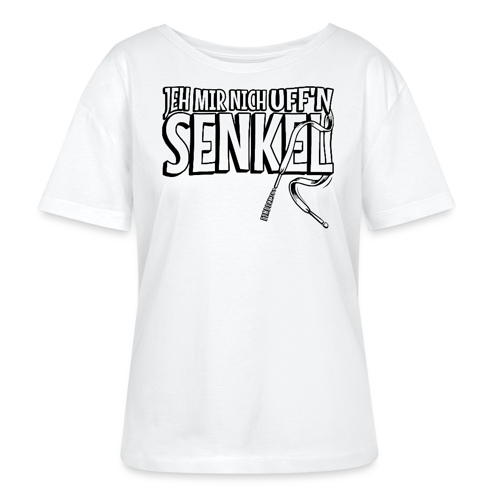 JEH MIR NICH UFF'N SENKEL-Rundhals Frauen Bio-T-Shirt - Weiß