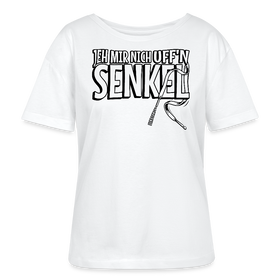 JEH MIR NICH UFF'N SENKEL-Rundhals Frauen Bio-T-Shirt - Weiß