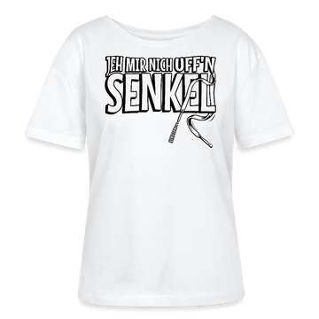 JEH MIR NICH UFF'N SENKEL-Rundhals Frauen Bio-T-Shirt - Weiß