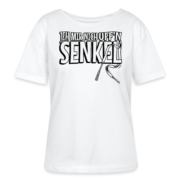 JEH MIR NICH UFF'N SENKEL-Rundhals Frauen Bio-T-Shirt - Weiß