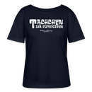 Berliner Begrüssung-TACHCHEN IHR FLITZPIEPEN-Rundhals Frauen Bio-T-Shirt - Navy
