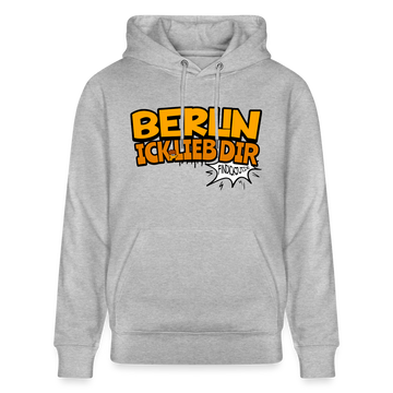 BERLIN ICK LIEB DIR - Unisex Bio-Hoodie - Grau meliert