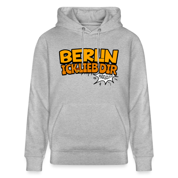 BERLIN ICK LIEB DIR - Unisex Bio-Hoodie - Grau meliert