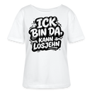 Berlin Shirt-BIN DA, KANN LOSJEHN-Rundhals Frauen Bio-T-Shirt - Weiß