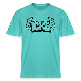 ICKE- RELAXED FIT Unisex Organic T-Shirt mit Berliner Schnauze - Poolblau