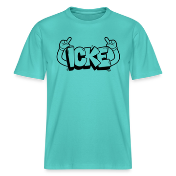 ICKE- RELAXED FIT Unisex Organic T-Shirt mit Berliner Schnauze - Poolblau