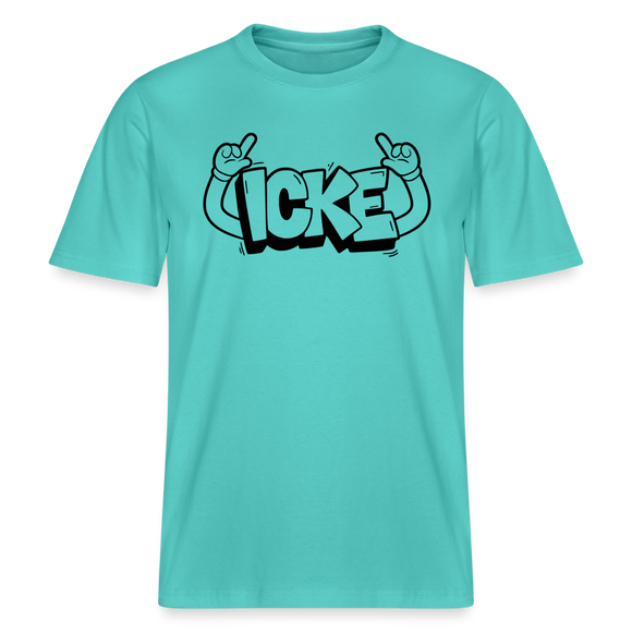 ICKE- RELAXED FIT Unisex Organic T-Shirt mit Berliner Schnauze - Poolblau