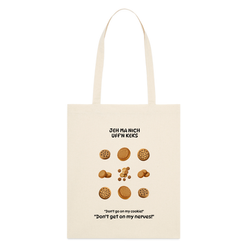 JEH MAN NICH UFFN KEKS-Bio-Stoffbeutel - Naturweiß