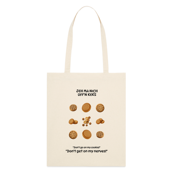 JEH MAN NICH UFFN KEKS-Bio-Stoffbeutel - Naturweiß