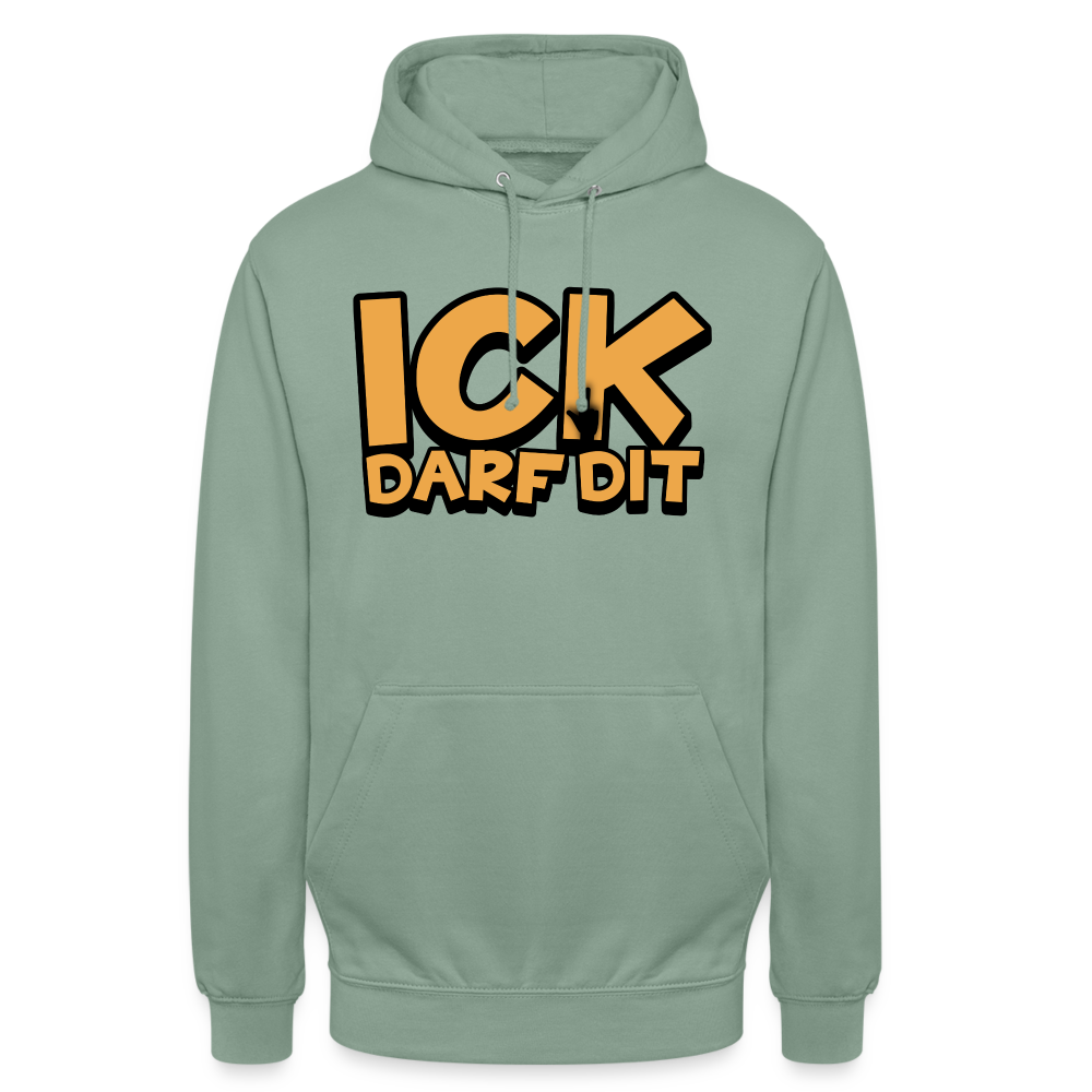 ICK DARF DIT - Hoodie - Graugrün