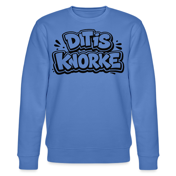DIT IS KNORKE-Unisex Bio-Sweatshirt mit echt Berliner Schnauze - Blau