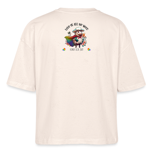 PRIDE 'REGENBOGENSCHAF'-Frauen Boxy Bio-T-Shirt - Naturweiß