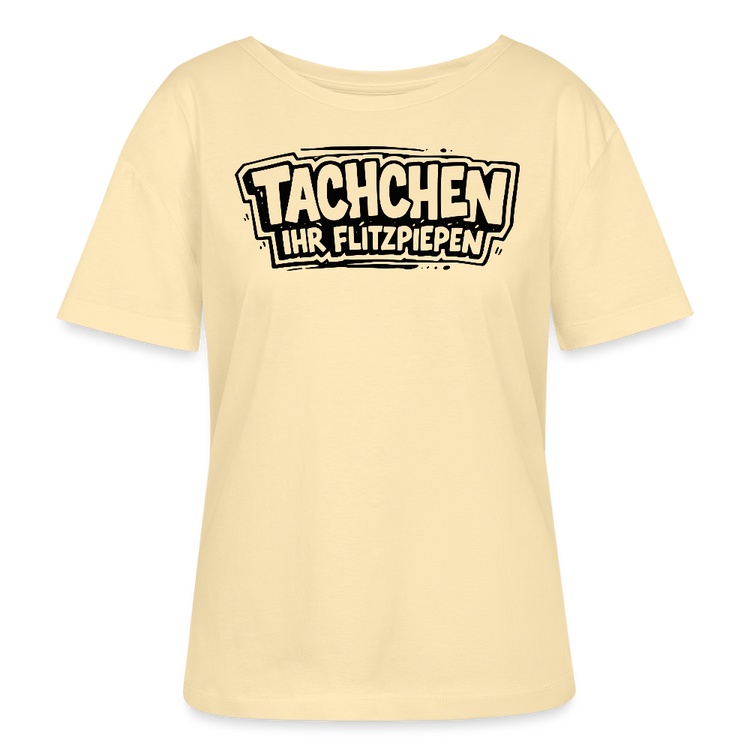 TACHCHEN IHR FLITZPIEPEN-Rundhals Frauen Bio-T-Shirt mit Berliner Schnauze - Creme
