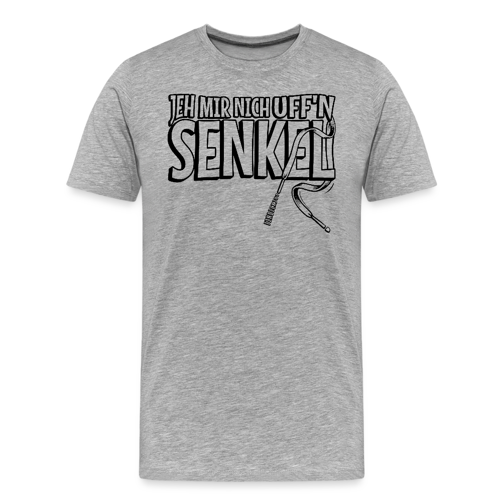 JEH MIR NICH UFFN SENKEL-Männer Premium Bio T-Shirt - Grau meliert
