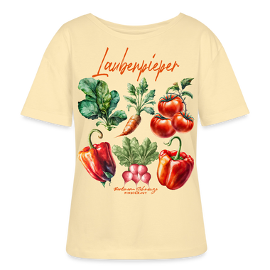 Berliner LAUBENPIEPER-Rundhals Frauen Bio-T-Shirt - Creme