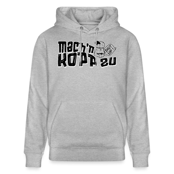 MACH N KOPP ZU-Unisex Bio-Hoodie - Grau meliert