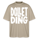 DOLLET DING-Dit Berlin Shirt mit Kodderschnauze-Oversized Unisex Bio - Steingrau