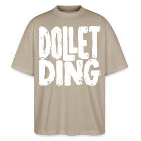 DOLLET DING-Dit Berlin Shirt mit Kodderschnauze-Oversized Unisex Bio - Steingrau