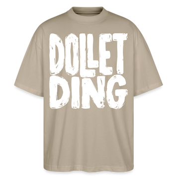 DOLLET DING-Dit Berlin Shirt mit Kodderschnauze-Oversized Unisex Bio - Steingrau