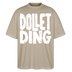 DOLLET DING-Dit Berlin Shirt mit Kodderschnauze-Oversized Unisex Bio - Steingrau