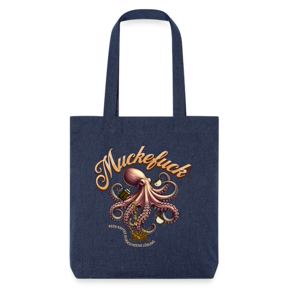 MUCKEFUCK - recycelter Heavyweight Stoffbeutel - melange Blue