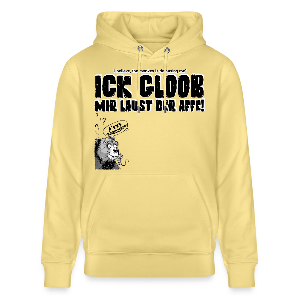 ICK GLOOB, MIR LAUST DER AFFE-Unisex Bio-Hoodie - Gelb Viva 