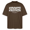 KANNSTE KNICKEN-Oversized Unisex Bio T-Shirt mit echt Berliner Schnauze - Dunkelbraun