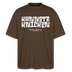 KANNSTE KNICKEN-Oversized Unisex Bio T-Shirt mit echt Berliner Schnauze - Dunkelbraun