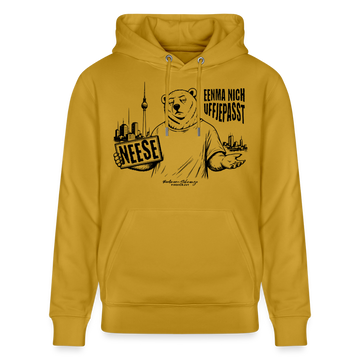 Berlin Souvenir mit echt Berliner Schnauze-NEESE-Unisex Bio-Hoodie - Ocker