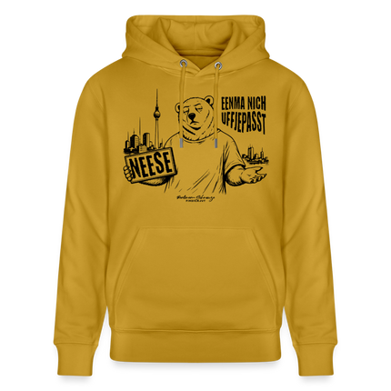 Berlin Souvenir mit echt Berliner Schnauze-NEESE-Unisex Bio-Hoodie - Ocker
