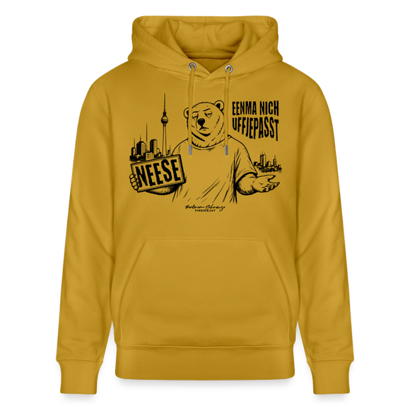Berlin Souvenir mit echt Berliner Schnauze-NEESE-Unisex Bio-Hoodie - Ocker