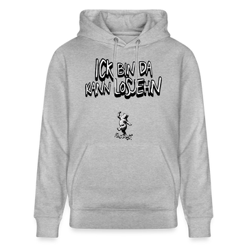ICK BIN DA-Unisex Bio-Hoodie - Grau meliert