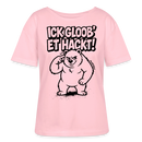 Berlin Shirt-ICK GLOOB' ET HACKT-Rundhals Frauen Bio-T-Shirt - Hellrosa