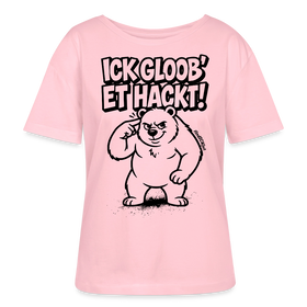 Berlin Shirt-ICK GLOOB' ET HACKT-Rundhals Frauen Bio-T-Shirt - Hellrosa
