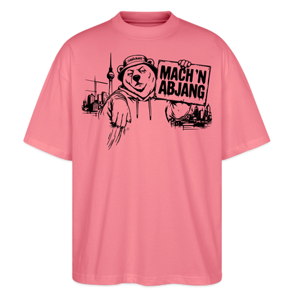Dit ehrliche Berlin Shirt-MACH 'N ABJANG-Oversized Unisex Bio T-Shirt - Pink 