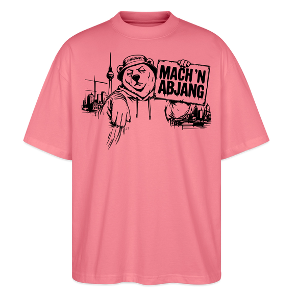 Dit ehrliche Berlin Shirt-MACH 'N ABJANG-Oversized Unisex Bio T-Shirt - Pink 