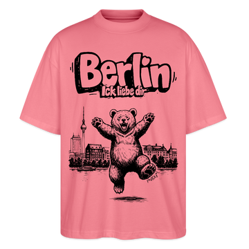 Berlin Souvenir-Oversized Unisex Bio T-Shirt-BERLIN ICK LIEBE DIR - Pink 