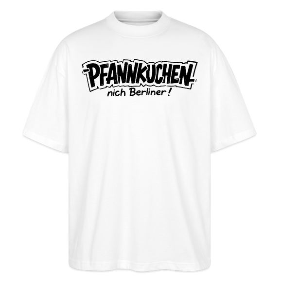 Berlin Shirt-PFANNKUCHEN, nich Berliner-Oversized Unisex Bio T-Shirt - Weiß