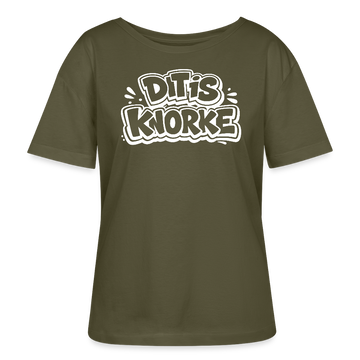 DIT IS KNORKE-Rundhals Frauen Bio-T-Shirt - Khaki