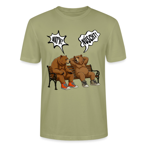 Berliner Bär Shirt mit Berliner Schnauze-WATN?NÜSCHT!-Unisex T-Shirt - Nebelgrün