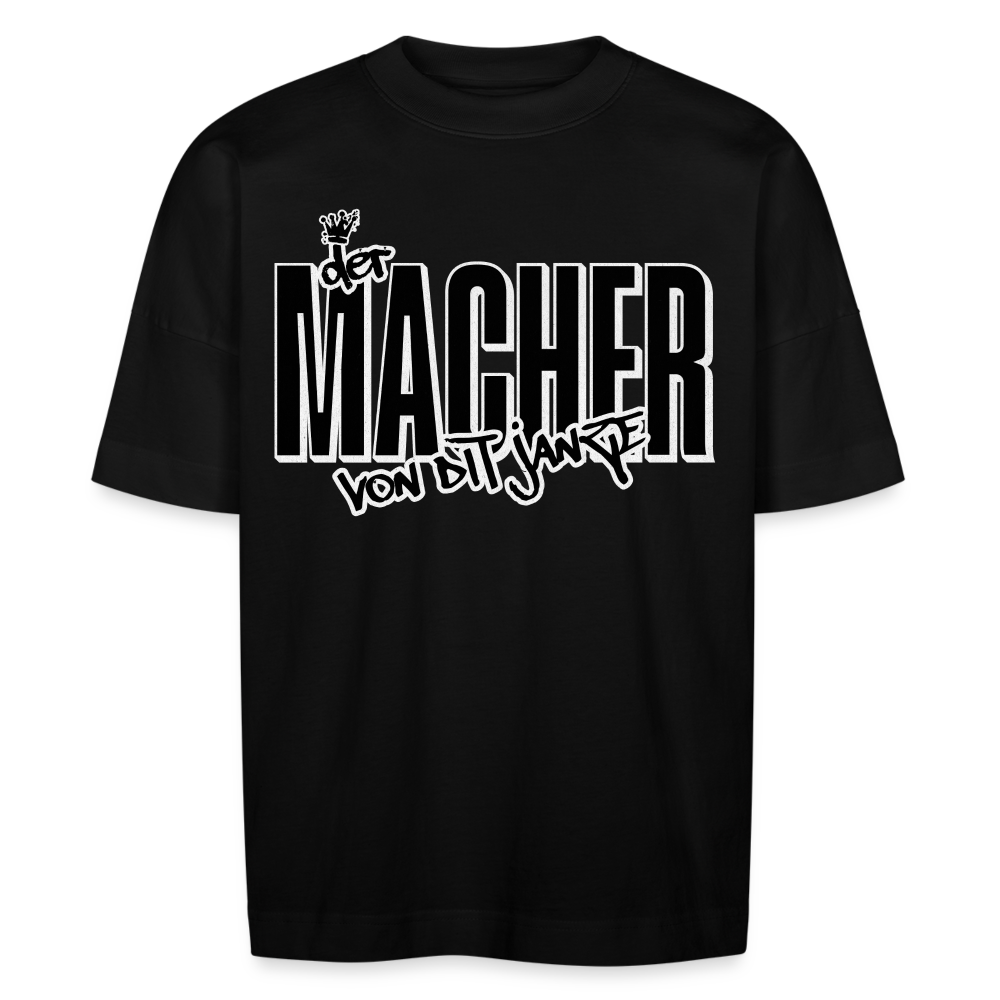 DER MACHER VON DIT JANZE -Unisex Oversize Bio-T-Shirt - Schwarz