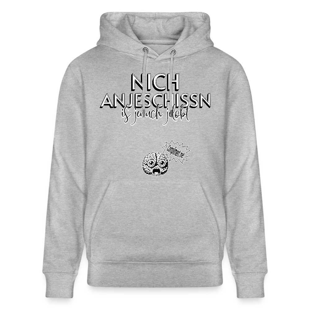 BERLINER EFFIZIENZ-'Dit Lob'-Unisex Bio-Hoodie - Grau meliert