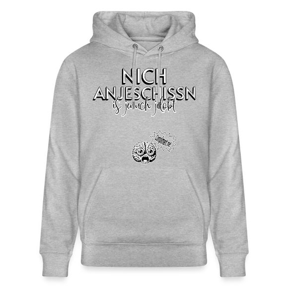 BERLINER EFFIZIENZ-'Dit Lob'-Unisex Bio-Hoodie - Grau meliert