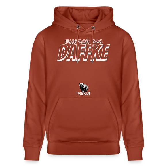Berliner Spruch-Einfach AUS DAFFKE-Unisex Bio-Hoodie - Terrakotta