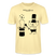 leichtes Unisex Berlin T-Shirt „OHNE WORTE“ mit schwarzem Berliner Schnauze Motiv, Zauberhut, erhobenem Mittelfinger und kleinem Bären im Magier-Look.- Creme
