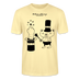 leichtes Unisex Berlin T-Shirt „OHNE WORTE“ mit schwarzem Berliner Schnauze Motiv, Zauberhut, erhobenem Mittelfinger und kleinem Bären im Magier-Look.- Creme