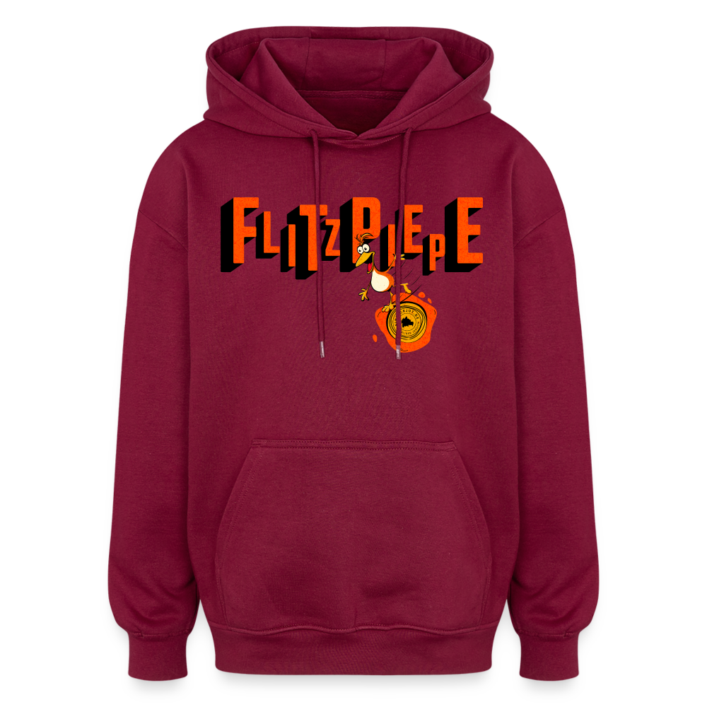 FLITZPIEPE - Oversized Unisex Hoodie - Burgunderrot