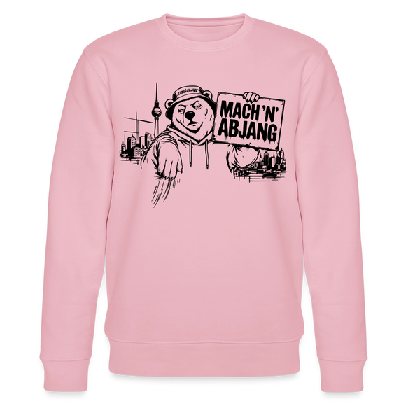 Berliner Schnauze "MACH 'N ABJANG-Unisex Bio-Sweatshirt - Hellrosa
